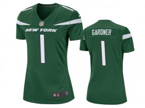 Womens New York Jets #1 Sauce Gardner Green Vapor Limited Jersey