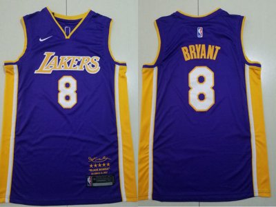 Los Angeles Lakers #8 Kobe Bryant Pruple Black Mamba Swingman Jersey