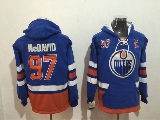 Edmonton Oilers #97 Connor McDavid Blue Hoodie