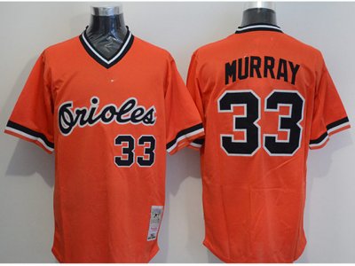 Baltimore Orioles #33 Eddie Murray 1982 Throwback Orange Jersey