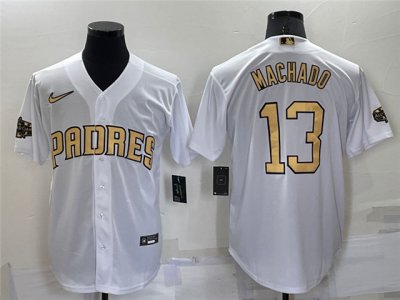 San Diego Padres #13 Manny Machado White 2022 MLB All-Star Game Cool Base Jersey