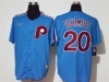 Philadelphia Phillies #20 Mike Schmidt Light Blue 2020 Cooperstown Collection Cool Base Jersey