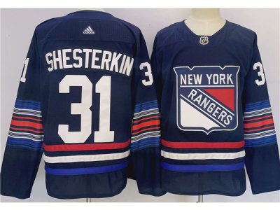 New York Rangers #31 Igor Shesterkin Navy Alternate Jersey