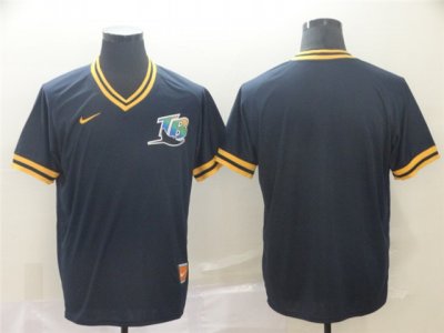 Tampa Bay Rays Blank Cooperstown Throwback Black Team Jersey