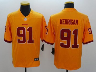 Washington Redskins #91 Ryan Kerrigan Yellow Color Rush Limited Jersey
