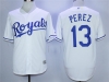 Kansas City Royals #13 Salvador Perez White Cool Base Jersey