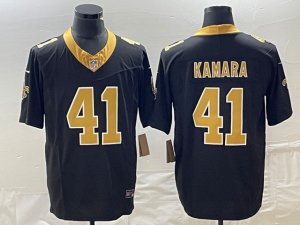 New Orleans Saints #41 Alvin Kamara Black Vapor F.U.S.E Limited Jersey