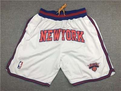 New York Knicks Just Don New York White Basketball Shorts