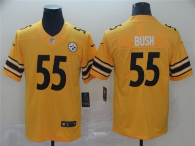 Pittsburgh Steelers #55 Devin Bush Gold Inverted Limited Jersey
