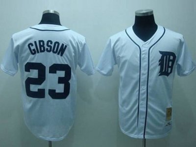 Detroit Tigers #23 Kirk Gibson Throwback White Jersey