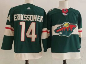 Minnesota Wild #14 Joel Eriksson Green Jersey