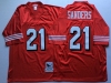 San Francisco 49ers #21 Deion Sanders 1994 Throwback Red Jersey