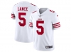 Youth San Francisco 49ers #5 Trey Lance 2022 White Vapor Limited Jersey