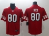 San Francisco 49ers #80 Jerry Rice Red Color Rush Limited Jersey