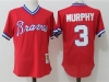 Atlanta Braves #3 Dale Murphy 1980 Red Cooperstown Mesh Batting Practice Jersey