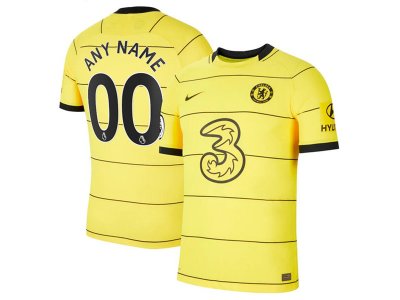 Club Chelsea Custom #00 Away Yellow 2021/22 Soccer Jersey