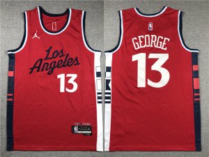Los Angeles Clippers #13 Paul George 2024-25 Red Statement Edition Swingman Jersey