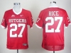 NCAA Rutgers Scarlet Knights 27 #Ray Rice Red With Big East Patch Jersey