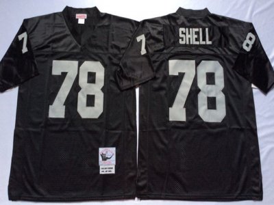 Los Angeles Raiders #78 Art Shell Throwback Black Jersey