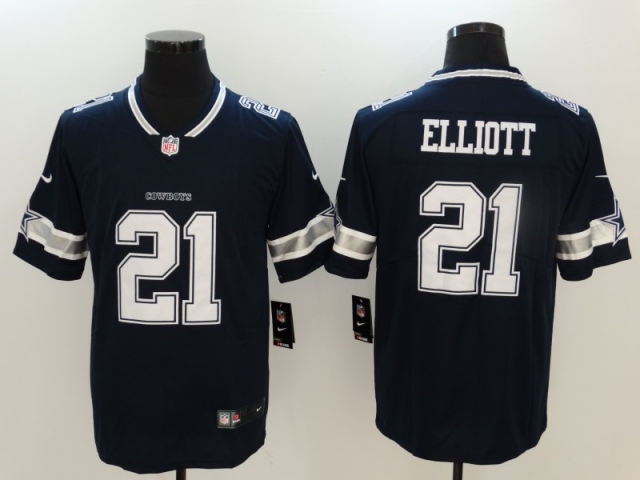 Dallas Cowboys #21 Ezekiel Elliott Blue Vapor Limited Jersey - Click Image to Close
