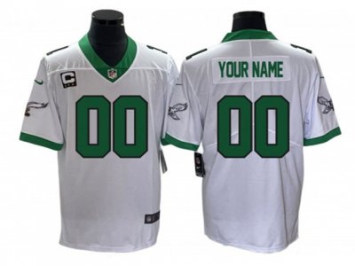 Philadelphia Eagles #00 Kelly White Vapor Limited Custom Jersey