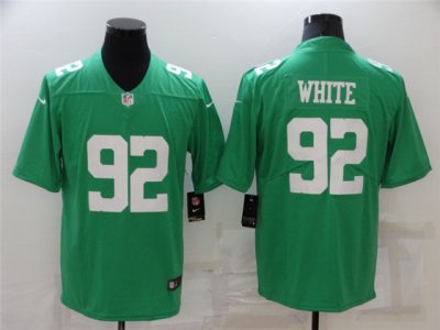 Philadelphia Eagles #92 Reggie White Throwback Green Vapor Limited Jersey