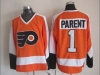 Philadelphia Flyers #1 Bernie Parent CCM Vintage Orange Jersey