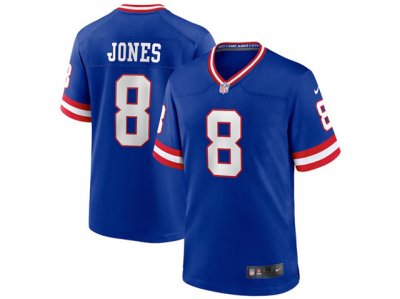 New York Giants #8 Daniel Jones Royal Classic Vapor Limited Jersey