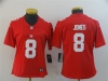 Women's New York Giants #8 Daniel Jones Red Inverted Limited Jersey