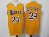 Los Angeles Lakers #24 Kobe Bryant Gold Faded Hardwood Classic Jersey