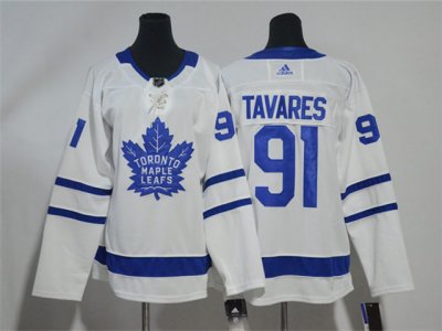 Women's Youth Toronto Maple Leafs #91 John Tavares White Jersey