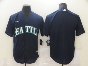 Seattle Mariners Blank Navy Cool Base Team Jersey
