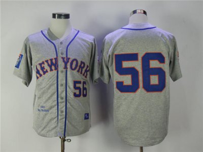New York Mets #56 Tug McGraw 1965 Throwback Gray Jersey