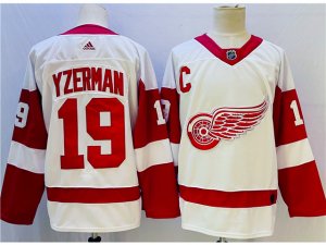 Detroit Red Wings #19 Steve Yzerman White Jersey