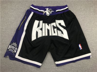 Sacramento Kings Just Don "Kings" Black Basketball Shorts
