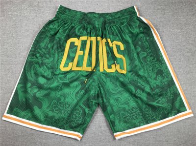Boston Celtics Year Of the Tiger Celtics Green Basketball Shorts