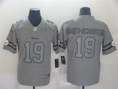 Pittsburgh Steelers #19 JuJu Smith-Schuster 2019 Gray Gridiron Gray Limited Jersey