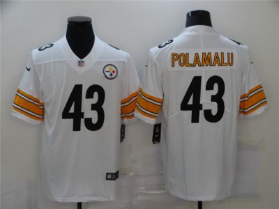 Pittsburgh Steelers #43 Troy Polamalu White Vapor Limited Jersey
