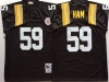 Pittsburgh Steelers #59 Jack Ham 1975 Throwback Black Jersey