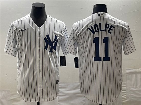 New York Yankees #11 Anthony Volpe White Cool Base Jersey