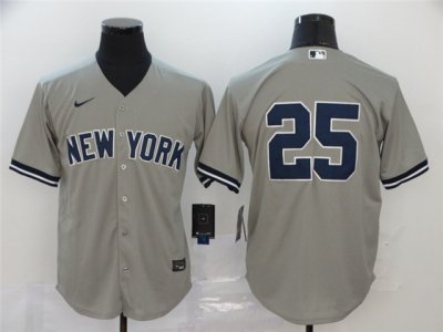 New York Yankees #25 Gleyber Torres Gary Without Name Cool Base Jersey