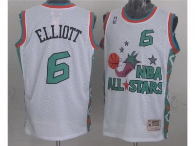 1996 NBA All-Star Game Western Conference #6 Sean Elliott White Hardwood Classic Jersey