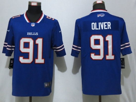 Buffalo Bills #91 Ed Oliver Blue Vapor Limited Jersey