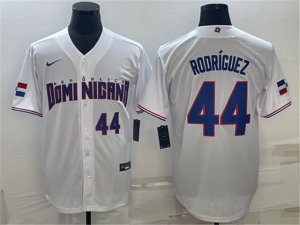 Dominican Republic #44 Julio Rodriguez White 2023 World Baseball Classic Jersey