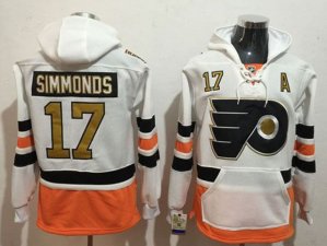 Philadelphia Flyers #17 Wayne Simmonds White Pocket Hoodie
