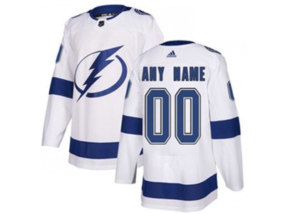 Tampa Bay Lightning Custom #00 Away White Jersey