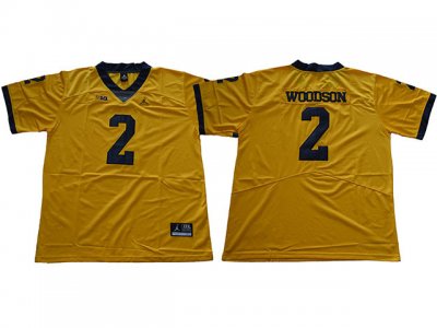 NCAA Michigan Wolverines #2 Charles Woodson Gold College Football Jersey
