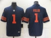 Chicago Bears #1 Justin Fields Alternate Blue Vapor Limited Jersey