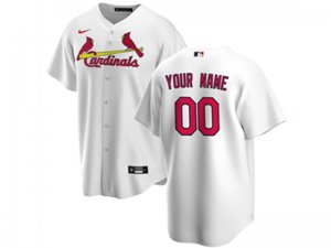 St. Louis Cardinals Custom #00 Home White Cool Base Jersey
