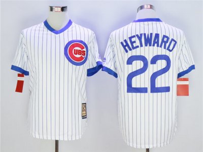 Chicago Cubs #22 Jason Heyward White Cooperstown Collection Cool Base Jersey